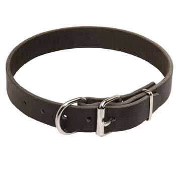 Dog Leather Collar for American Bulldog Training and Walking