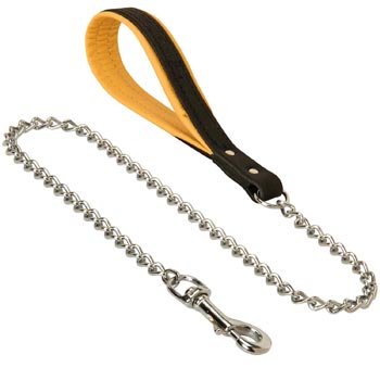 Multipurpose Leather Chain American Bulldog Leash