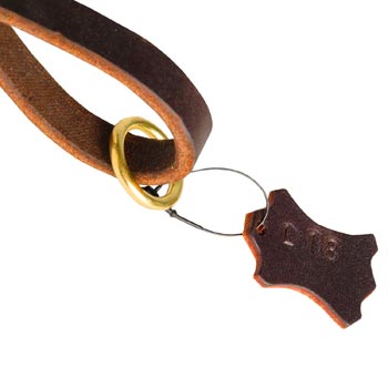 Leather American Bulldog Leash with Brass-Made O-Ring