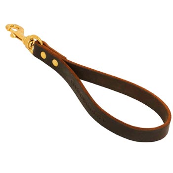 Dog Leather Brown Leash for Making American Bulldog Obedient